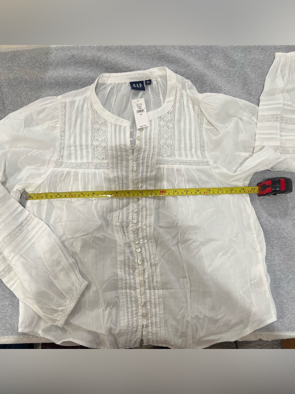 {GAP}: Lace-Trim Pintuck Top / M / NWT - Picture 7 of 7